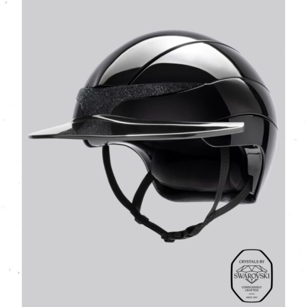 Equiline turvakiiver XANTO (GLOSSY BLACK SUN VISOR WITH SWAROVSKI ON THE FRONT BAND)