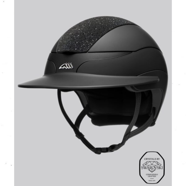 Equiline turvakiiver XANTO (MATTE BLACK SUN VISOR WITH SWAROVSKI TOP & LOGO)