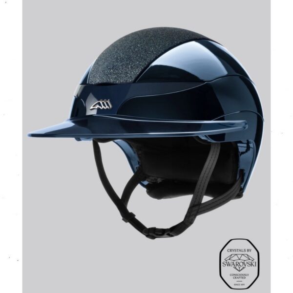 Equiline turvakiiver XANTO (GLOSSY BLUE SUN VISOR WITH SWAROVSKI TOP & LOGO)