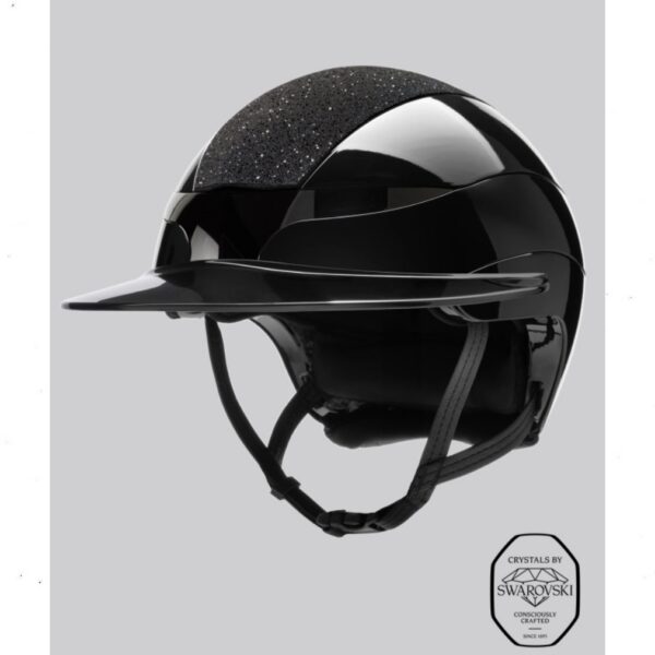 Equiline turvakiiver XANTO (GLOSSY BLACK SUN VISOR WITH SWAROVSKI TOP)