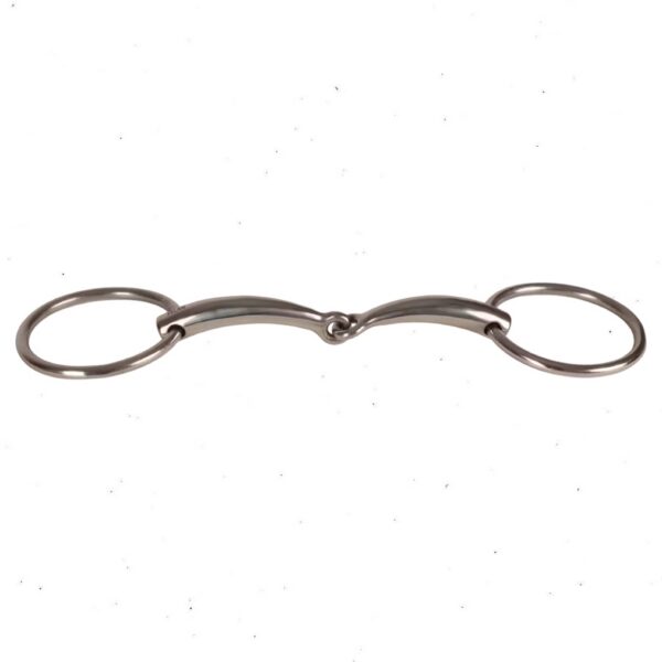 Velari kaheosaline trenselsuuline SNAFFLE SINGLE JOINTED LOOSE RING STAINLESS STEEL
